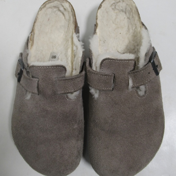 Birkenstock Unisex Boston Shearling Suede Leather Stone Coin 7 US M / 9 US L main image 7